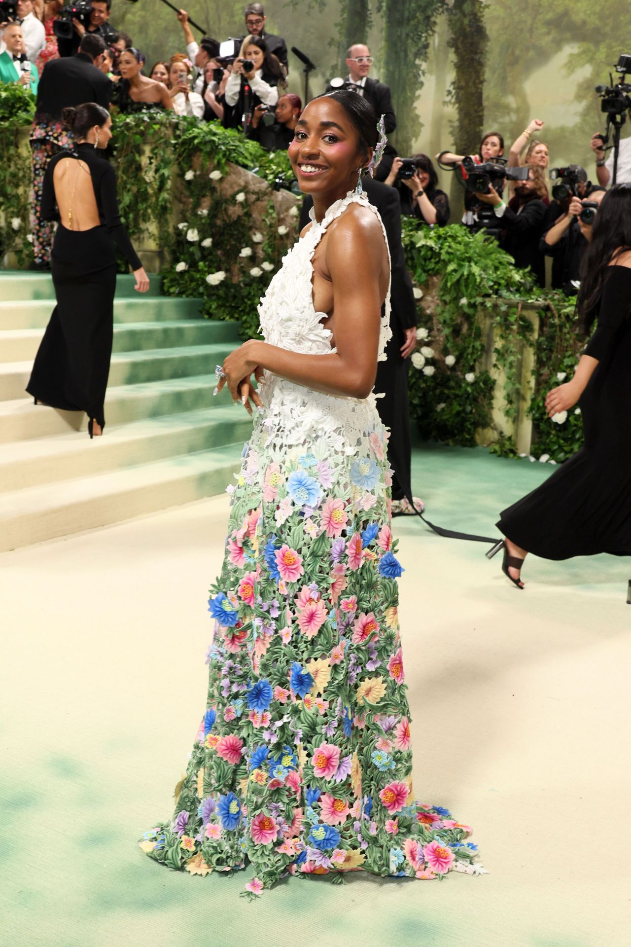 AYO EDEBIRI SHINES AT THE 2024 MET GALA WITH LOEWE FLORAL MASTERPIECE NEW YORK